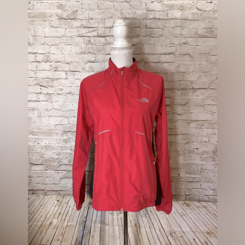 North Face Flight Series red and black windbreaker jacket